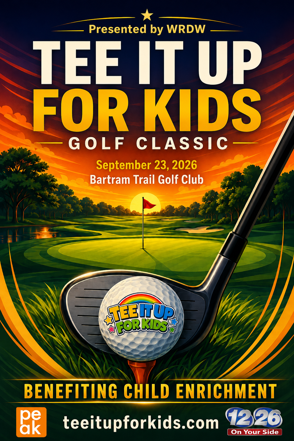 Tee It Up For Kids Golf Classic, September 23, 2026, Bartram Trail Golf Club, benefiting Child Enrichment